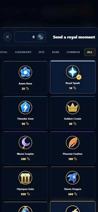 Gift drawer on mobile