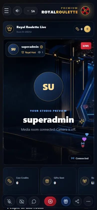 Live room — mobile viewer experience