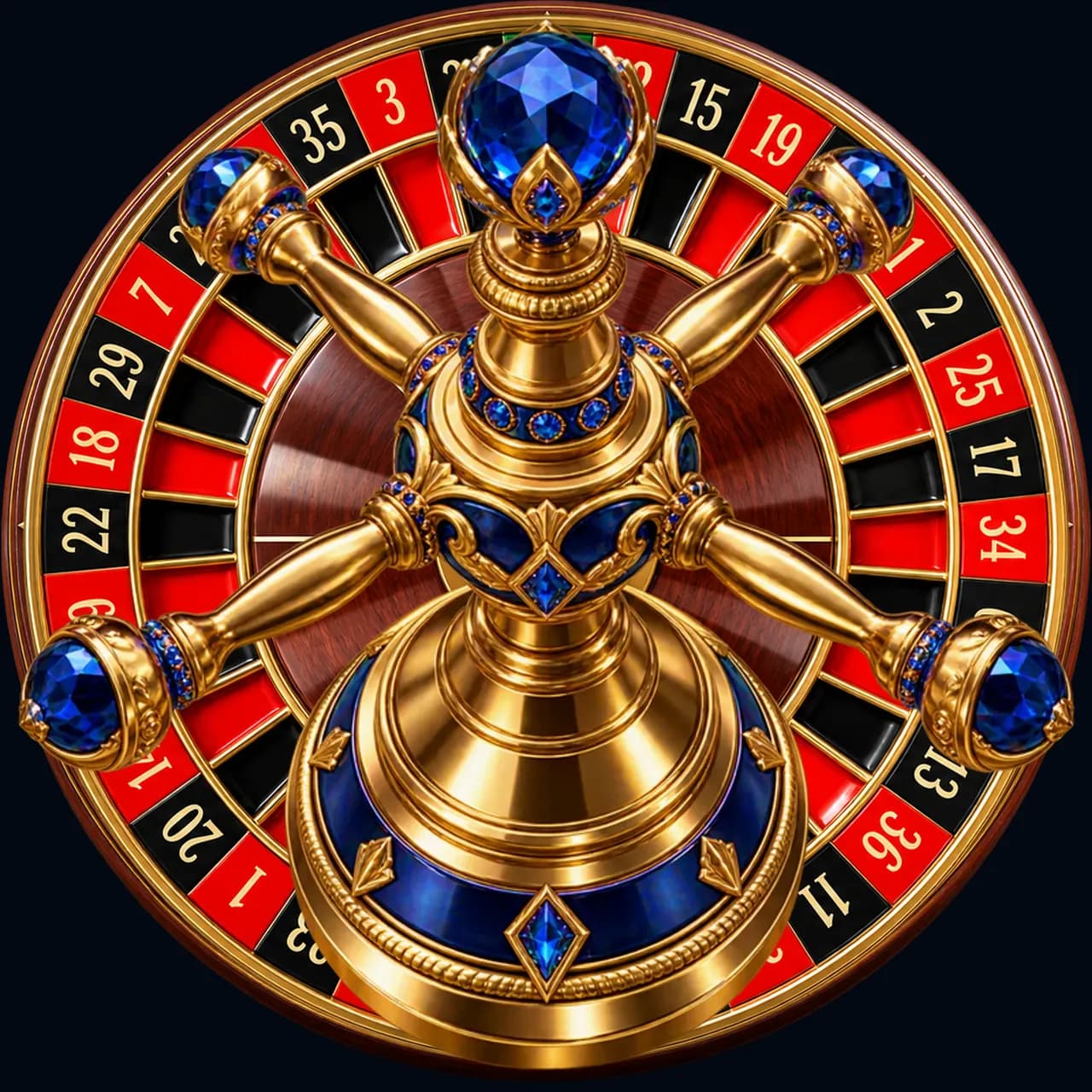 Royal Roulette — composited 3D roulette wheel